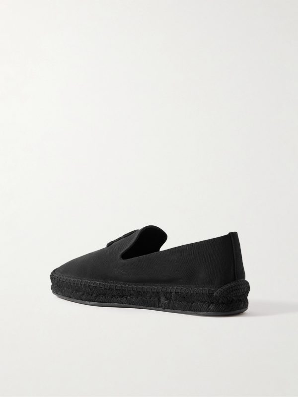 Nanou Logo-Appliquéd Canvas Espadrilles - BK