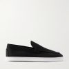 Moonboat Logo-Embossed Nubuck Loafers Moonboat Logo-Embossed Nubuck Loafers