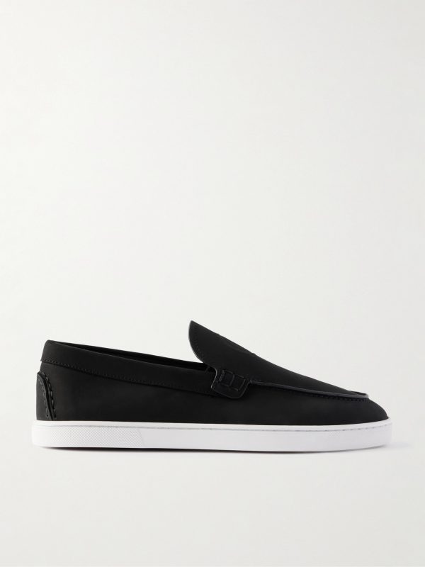 Moonboat Logo-Embossed Nubuck Loafers Moonboat Logo-Embossed Nubuck Loafers