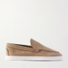 Moonboat Logo-Embossed Nubuck Loafers Moonboat Logo-Embossed Nubuck Loafers