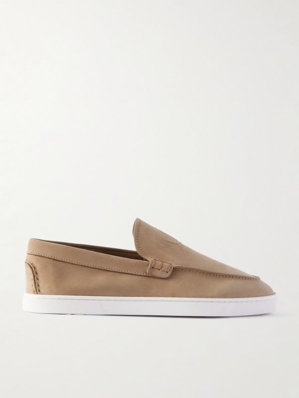 Moonboat Logo-Embossed Nubuck Loafers Moonboat Logo-Embossed Nubuck Loafers