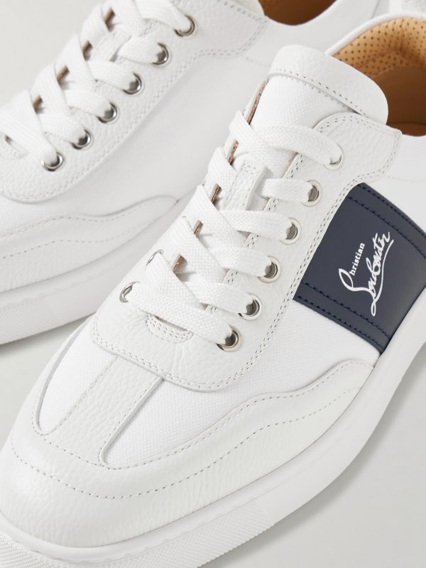Retero Full-Grain Leather-Trimmed Canvas Sneakers - CU Retero Full-Grain Leather-Trimmed Canvas Sneakers - CU
