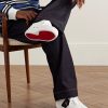 Retero Full-Grain Leather-Trimmed Canvas Sneakers - OU Retero Full-Grain Leather-Trimmed Canvas Sneakers - OU