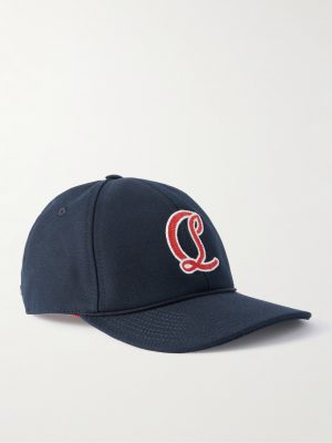 Mooncrest Ivy Logo-Embroidered Leather-Trimmed Cotton-Canvas Cap Mooncrest Ivy Logo-Embroidered Leather-Trimmed Cotton-Canvas Cap