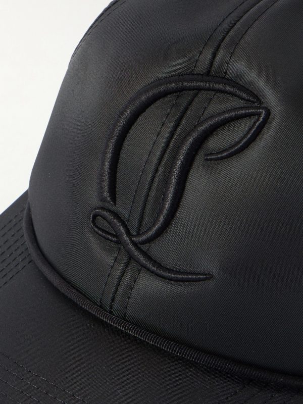 Mooncrest AC Logo-Embroidered Leather-Trimmed Nylon-Twill Baseball Cap - CU Mooncrest AC Logo-Embroidered Leather-Trimmed Nylon-Twill Baseball Cap - CU