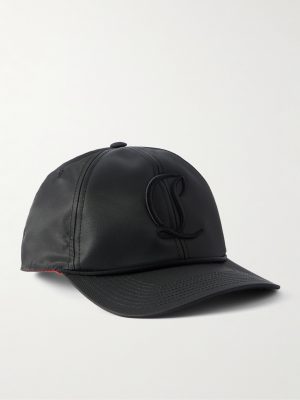 Mooncrest AC Logo-Embroidered Leather-Trimmed Nylon-Twill Baseball Cap Mooncrest AC Logo-Embroidered Leather-Trimmed Nylon-Twill Baseball Cap