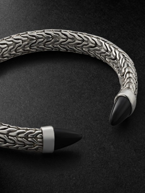 Spear 50 Flex Sterling Silver Onyx Cuff - CU