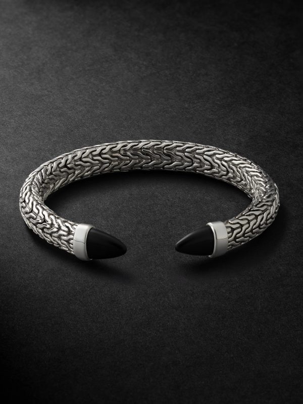 Spear 50 Flex Sterling Silver Onyx Cuff