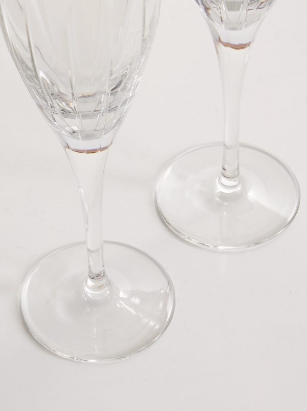 Iriana Set of Two Crystal Champagne Flutes - CU Iriana Set of Two Crystal Champagne Flutes - CU
