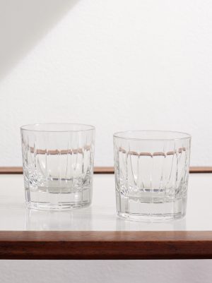 Iriana Set of Two Crystal Old Fashioned Glasses Iriana Set of Two Crystal Old Fashioned Glasses