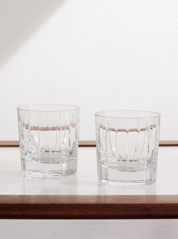 Iriana Set of Two Crystal Old Fashioned Glasses