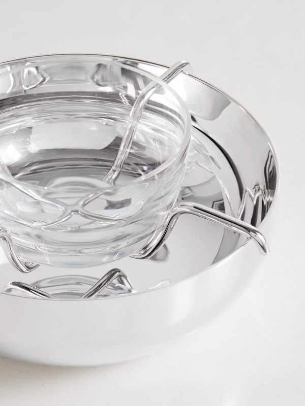 Vertigo Small Silver-Plated Caviar Serving Set - CU