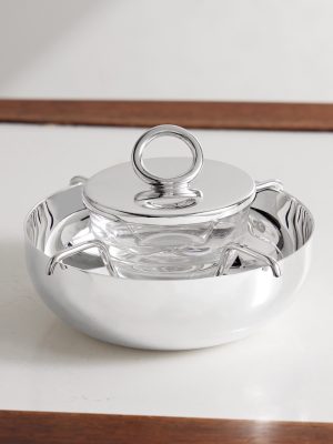 Vertigo Small Silver-Plated Caviar Serving Set