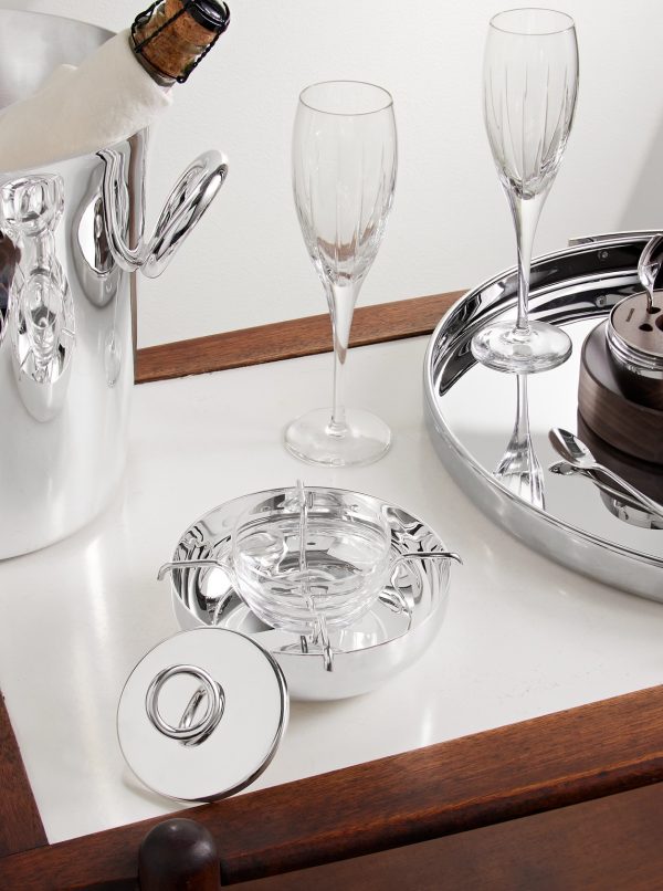 Vertigo Small Silver-Plated Caviar Serving Set - OU