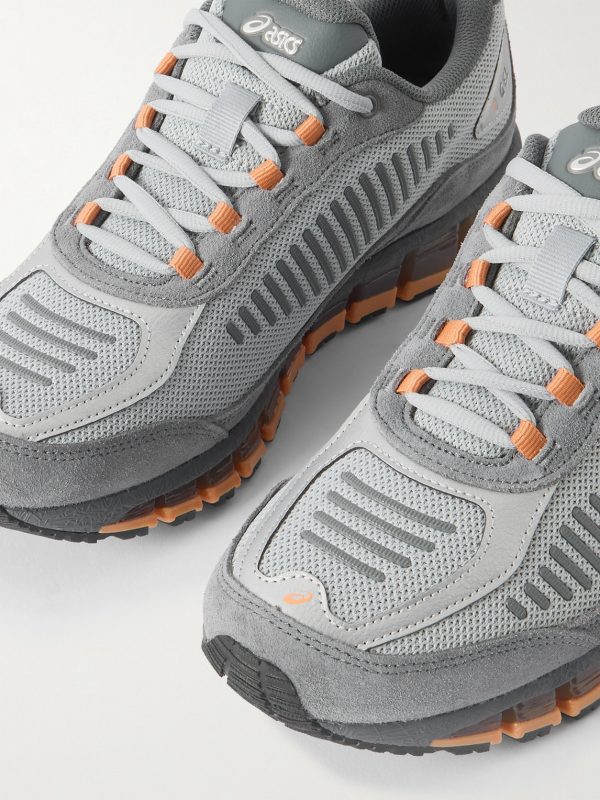 GEL-QUANTUM 360 1 AMP Suede and Rubber-Trimmed Mesh Sneakers - CU GEL-QUANTUM 360 1 AMP Suede and Rubber-Trimmed Mesh Sneakers - CU