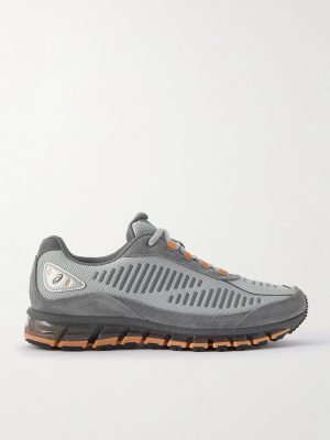 GEL-QUANTUM 360 1 AMP Suede and Rubber-Trimmed Mesh Sneakers GEL-QUANTUM 360 1 AMP Suede and Rubber-Trimmed Mesh Sneakers