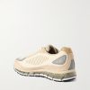 GEL-QUANTUM 360 1 AMP Suede and Rubber-Trimmed Mesh Sneakers - BK