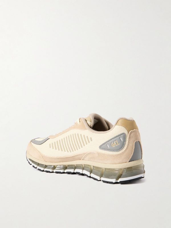 GEL-QUANTUM 360 1 AMP Suede and Rubber-Trimmed Mesh Sneakers - BK