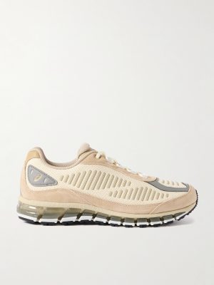 GEL-QUANTUM 360 1 AMP Suede and Rubber-Trimmed Mesh Sneakers GEL-QUANTUM 360 1 AMP Suede and Rubber-Trimmed Mesh Sneakers
