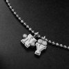 Sÿlver Babÿ Umlaut NY Initial Sterling Silver Diamond Pendant Necklace - CU Sÿlver Babÿ Umlaut NY Initial Sterling Silver Diamond Pendant Necklace - CU