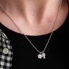 Sÿlver Babÿ Umlaut NY Initial Sterling Silver Diamond Pendant Necklace - FR Sÿlver Babÿ Umlaut NY Initial Sterling Silver Diamond Pendant Necklace - FR