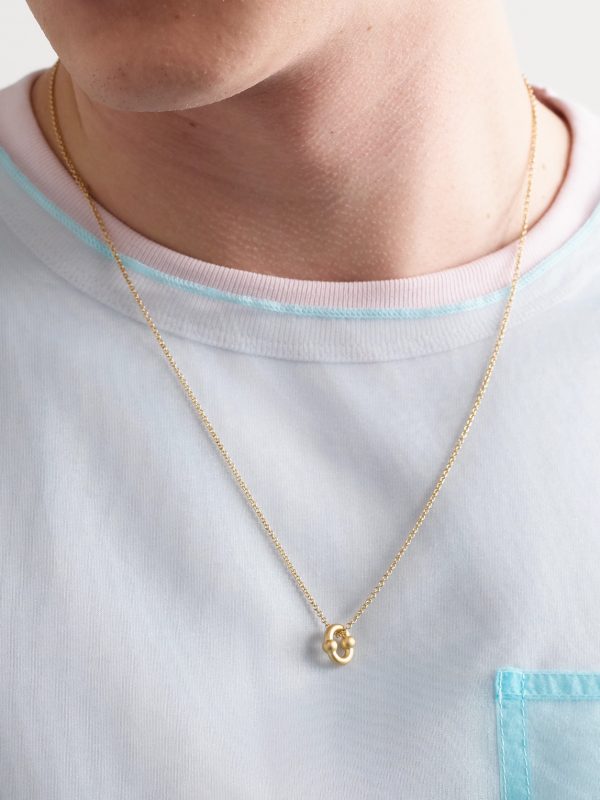 Umlaut Mini 18-Karat Gold Pendant - FR