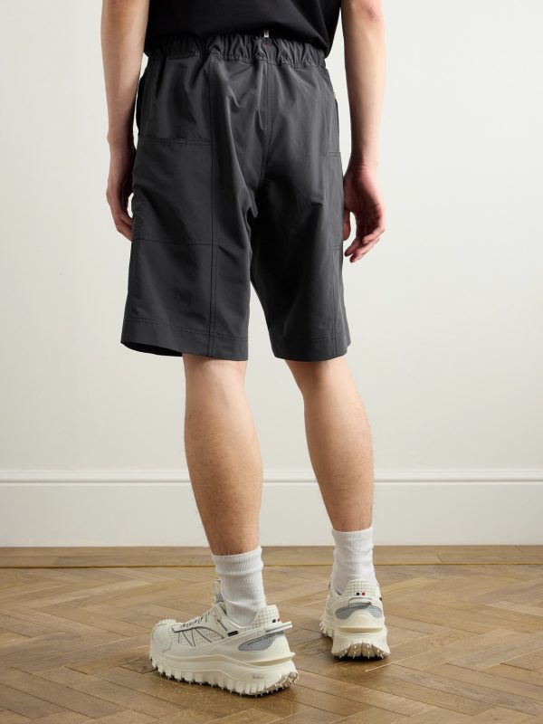 Day-Namic Straight-Leg Belted Logo-Appliquéd Shell Shorts - BK