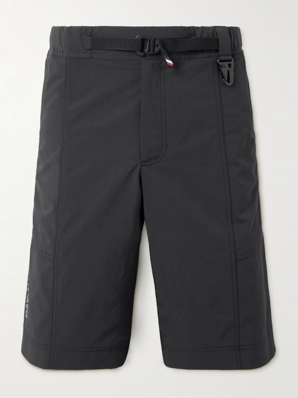 Day-Namic Straight-Leg Belted Logo-Appliquéd Shell Shorts