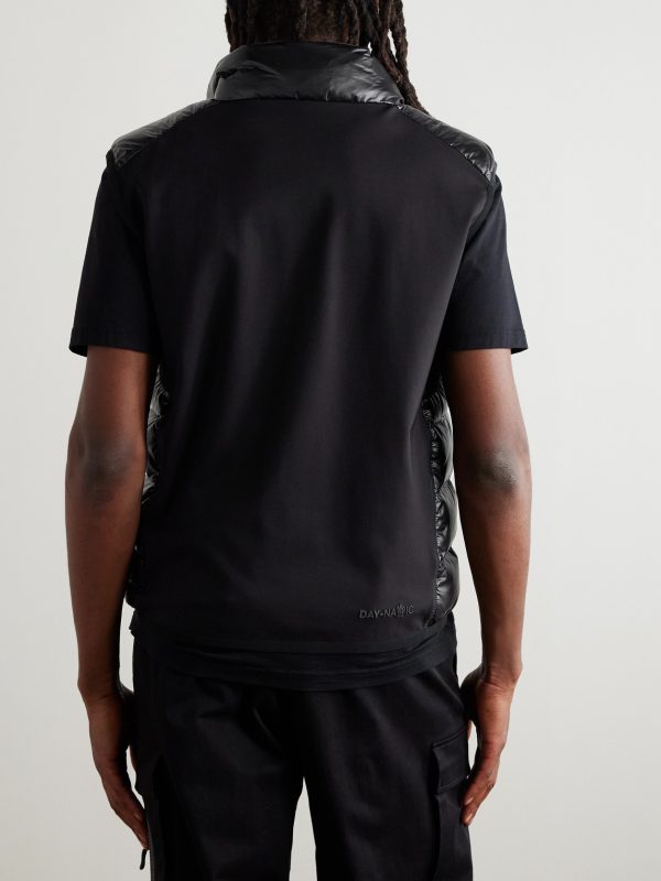 Logo-Appliquéd Mesh-Trimmed Quilted Ripstop and Stretch-Jersey Down Gilet - BK Logo-Appliquéd Mesh-Trimmed Quilted Ripstop and Stretch-Jersey Down Gilet - BK
