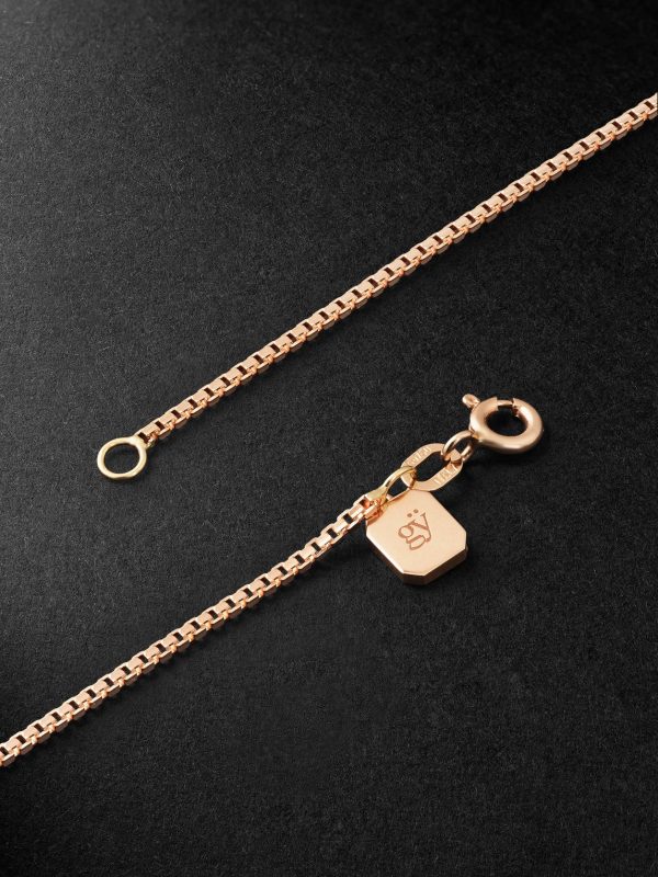 Umlaut 18-Karat Rose Gold Diamond Chain Necklace - BK Umlaut 18-Karat Rose Gold Diamond Chain Necklace - BK