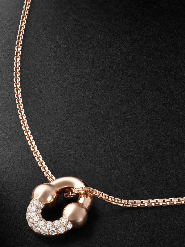 Umlaut 18-Karat Rose Gold Diamond Chain Necklace - CU Umlaut 18-Karat Rose Gold Diamond Chain Necklace - CU
