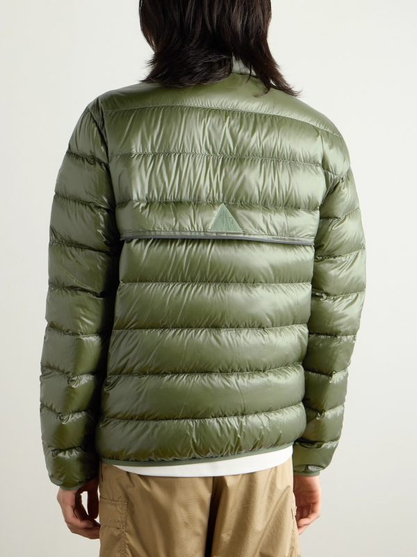 Logo-Appliquéd Quilted Padded Mesh-Trimmed Ripstop Down Jacket - BK Logo-Appliquéd Quilted Padded Mesh-Trimmed Ripstop Down Jacket - BK
