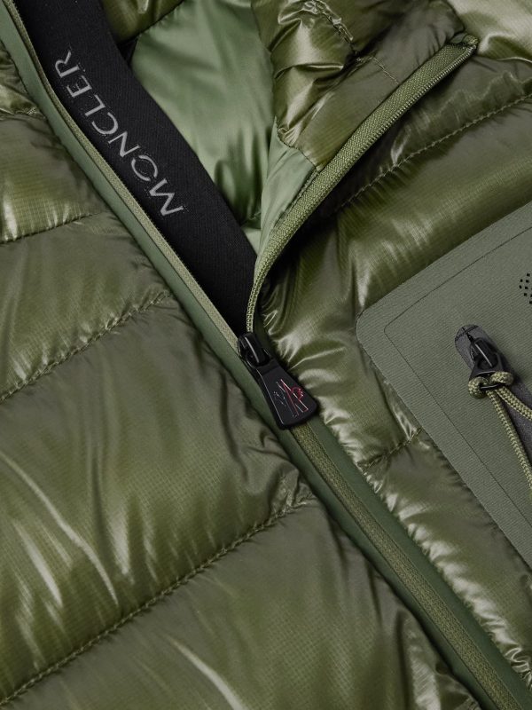 Logo-Appliquéd Quilted Padded Mesh-Trimmed Ripstop Down Jacket - CU Logo-Appliquéd Quilted Padded Mesh-Trimmed Ripstop Down Jacket - CU