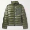 Logo-Appliquéd Quilted Padded Mesh-Trimmed Ripstop Down Jacket Logo-Appliquéd Quilted Padded Mesh-Trimmed Ripstop Down Jacket