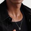 Umlaut 18-Karat White Gold Diamond Ball Chain Necklace - FR