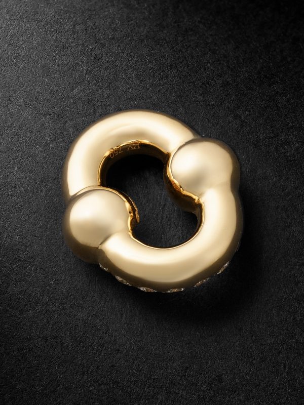 Umlaut Half 18-Karat Gold Diamond Pendant - BK Umlaut Half 18-Karat Gold Diamond Pendant - BK