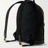 Leather-Trimmed Shell Backpack - BK