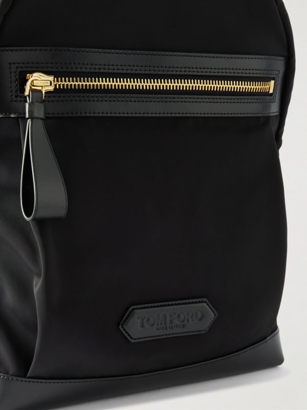 Leather-Trimmed Shell Backpack - CU