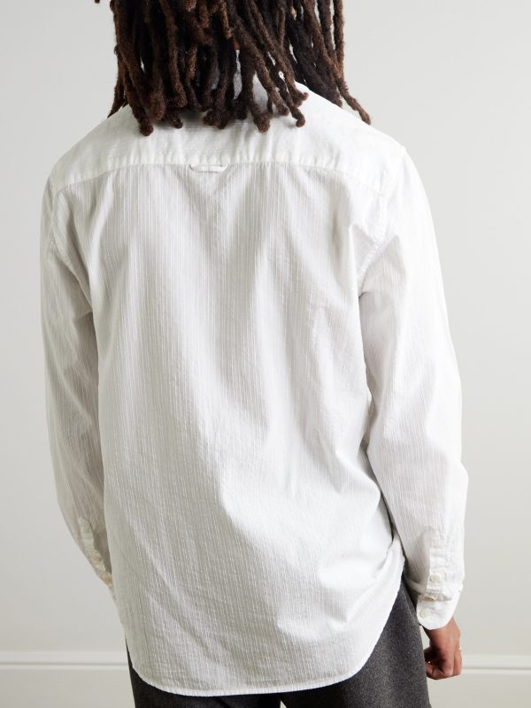 Anniversary Button-Down Collar Embroidered Cotton-Gauze Shirt - BK Anniversary Button-Down Collar Embroidered Cotton-Gauze Shirt - BK
