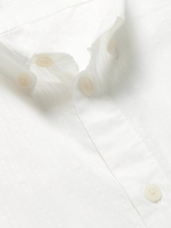 Anniversary Button-Down Collar Embroidered Cotton-Gauze Shirt - CU Anniversary Button-Down Collar Embroidered Cotton-Gauze Shirt - CU