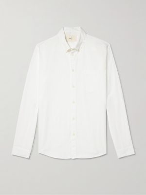 Anniversary Button-Down Collar Embroidered Cotton-Gauze Shirt Anniversary Button-Down Collar Embroidered Cotton-Gauze Shirt