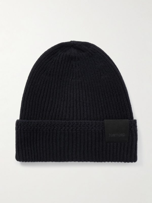 Logo-Appliquéd Ribbed Cashmere Beanie Logo-Appliquéd Ribbed Cashmere Beanie