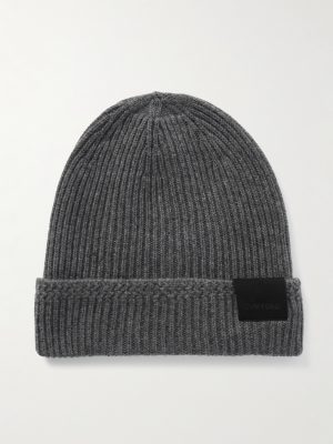 Logo-Appliquéd Ribbed Cashmere Beanie Logo-Appliquéd Ribbed Cashmere Beanie