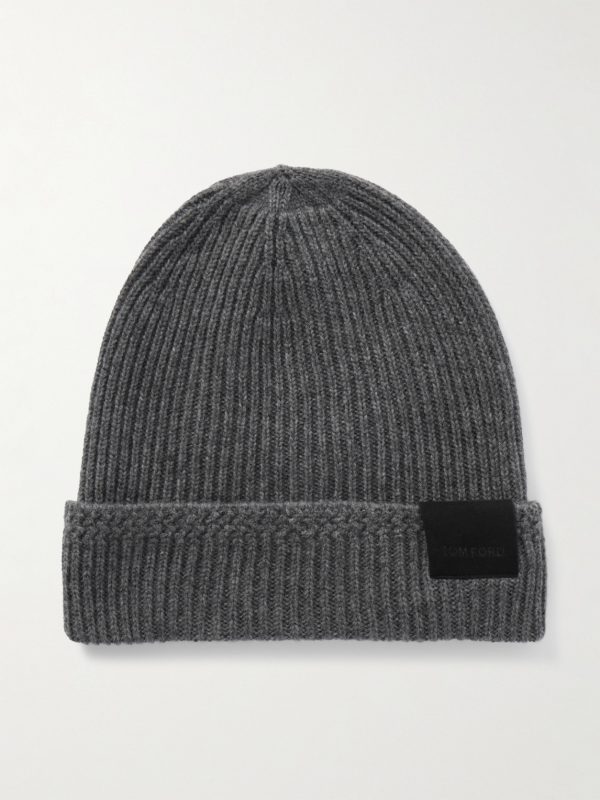 Logo-Appliquéd Ribbed Cashmere Beanie Logo-Appliquéd Ribbed Cashmere Beanie