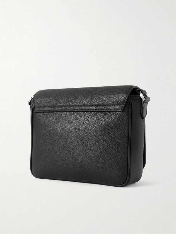 Full-Grain Leather Messenger Bag - BK Full-Grain Leather Messenger Bag - BK
