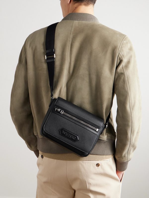 Full-Grain Leather Messenger Bag - OU Full-Grain Leather Messenger Bag - OU
