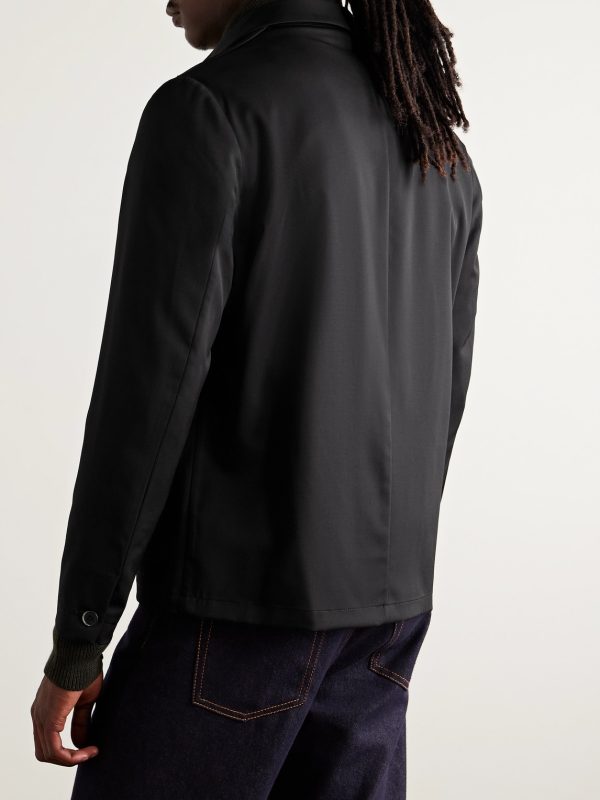 Visal Virgin Wool-Blend Twill Overshirt - BK Visal Virgin Wool-Blend Twill Overshirt - BK