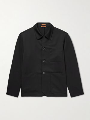 Visal Virgin Wool-Blend Twill Overshirt Visal Virgin Wool-Blend Twill Overshirt