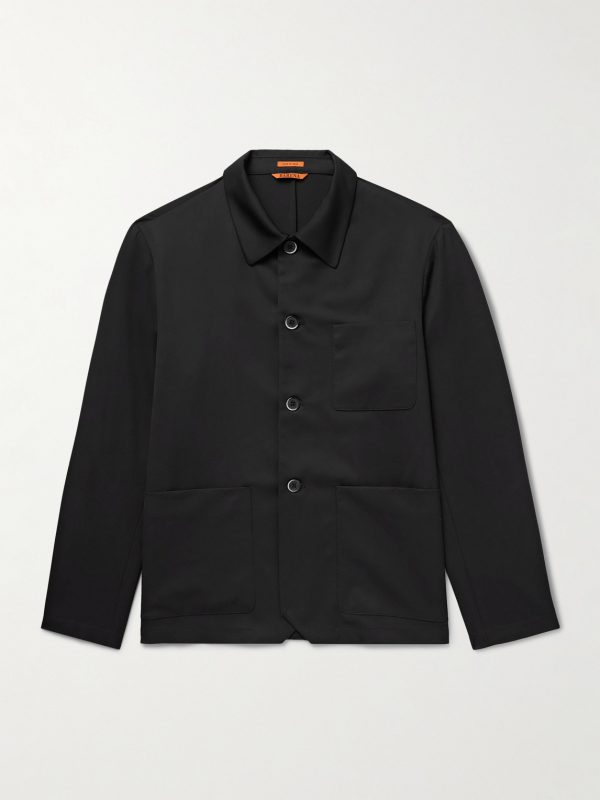 Visal Virgin Wool-Blend Twill Overshirt Visal Virgin Wool-Blend Twill Overshirt