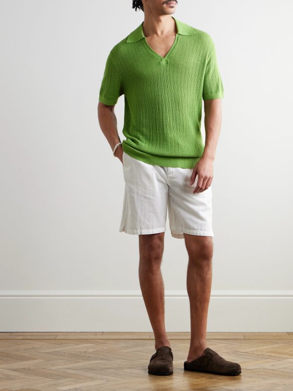 Joaquim Ribbed Cotton-Blend Polo Shirt - OU Joaquim Ribbed Cotton-Blend Polo Shirt - OU